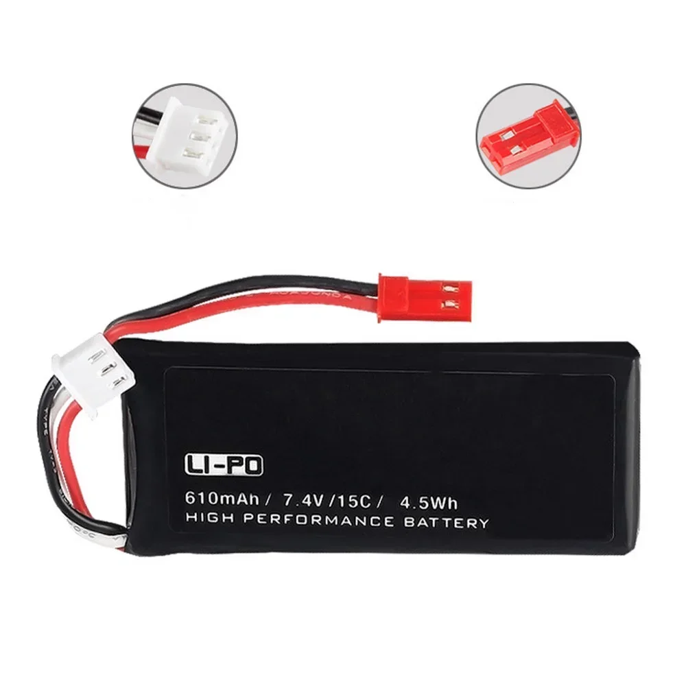 7.4V 610mAh 15C Lipo battery with USB Charger for Hubsan X4 H502S H502E H216A RC Quadcopter Drone Spare Parts