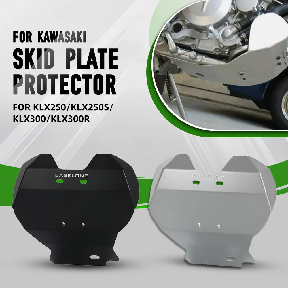 

Motorcycle Skid Bash Plate Lower Engine Guard Chassis Guard Protector Cover FOR Kawasaki KLX300 KLX300R KLX250 KLX250S 2006-2024