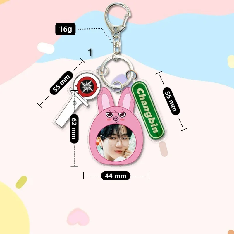 Llavero de acrílico SKZOO de Kpop Stray Kids, llavero de FELIX Bang Chan DOIT Han Zhicheng, regalo de merchandising para fans 1871