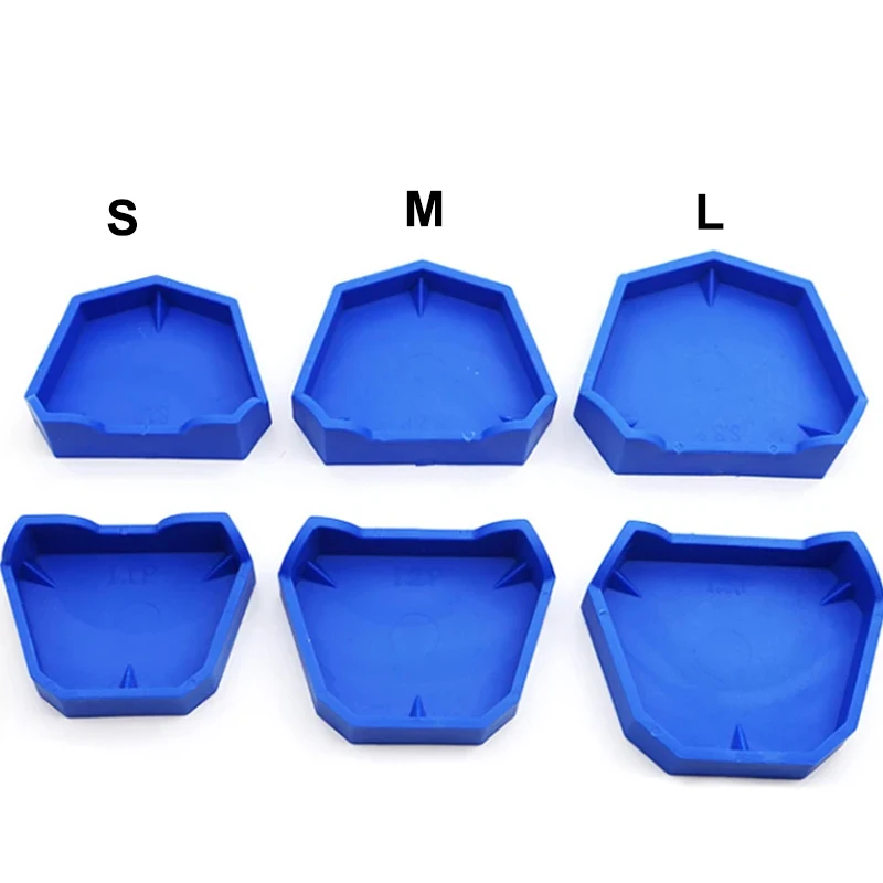 2/6Pcs Dental Model Base Silicone Plaster Model Abutments Denture Impression Trays Complete Dental Impression Abutment Tool Kits