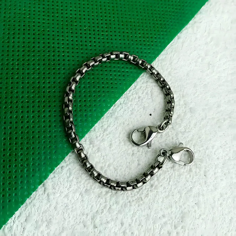 3mm Titanium Adjustable Extension Chain for Jewelry, Double Lobster Clasp Extender Chain for Necklace Bracelet Anklet