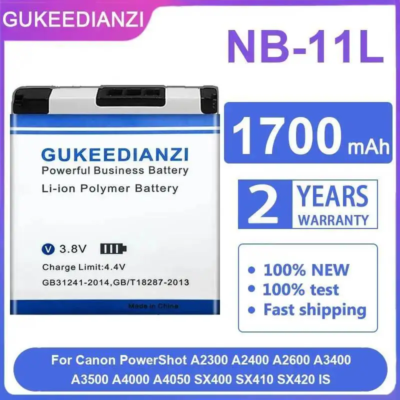 

Для Canon Powershot A2300 A2400 A2600 A3400 A3500 A4000 A4050 SX400 SX410 SX420 IS 1700 мАч аккумулятор для камеры высокой емкости NB-11L