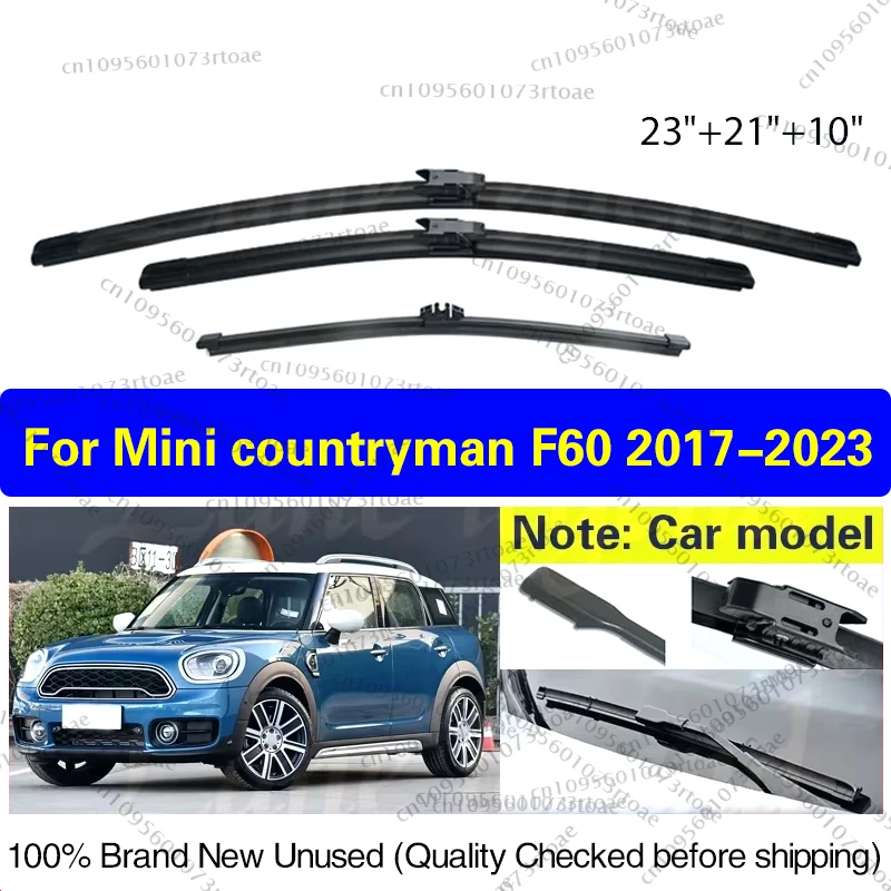

For Mini Countryman F60 2017 2018 2019 2020 2021 2022 2023 Front Rear Windshield Wiper Blades Windscreen Rain Brush 23"+21"+10"