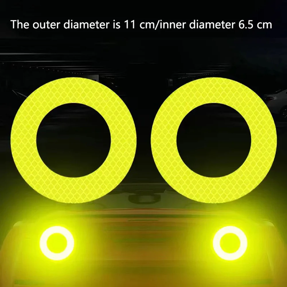 

2 шт. новые светоотражающие наклейки, пригодные для заднего бампера автомобиля, защитная наклейка против царапин, 11 см, внешние декоративные аксессуары для домашних животных