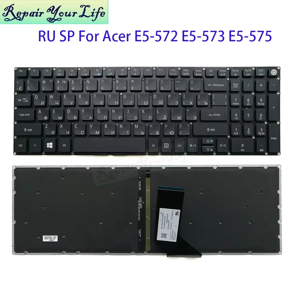 

Русская испанская клавиатура с подсветкой для Acer Aspire E5-573 E5-573T E5-572 E5-772 E5-574TG E5-575G Испания ноутбук Teclado NKI151701S