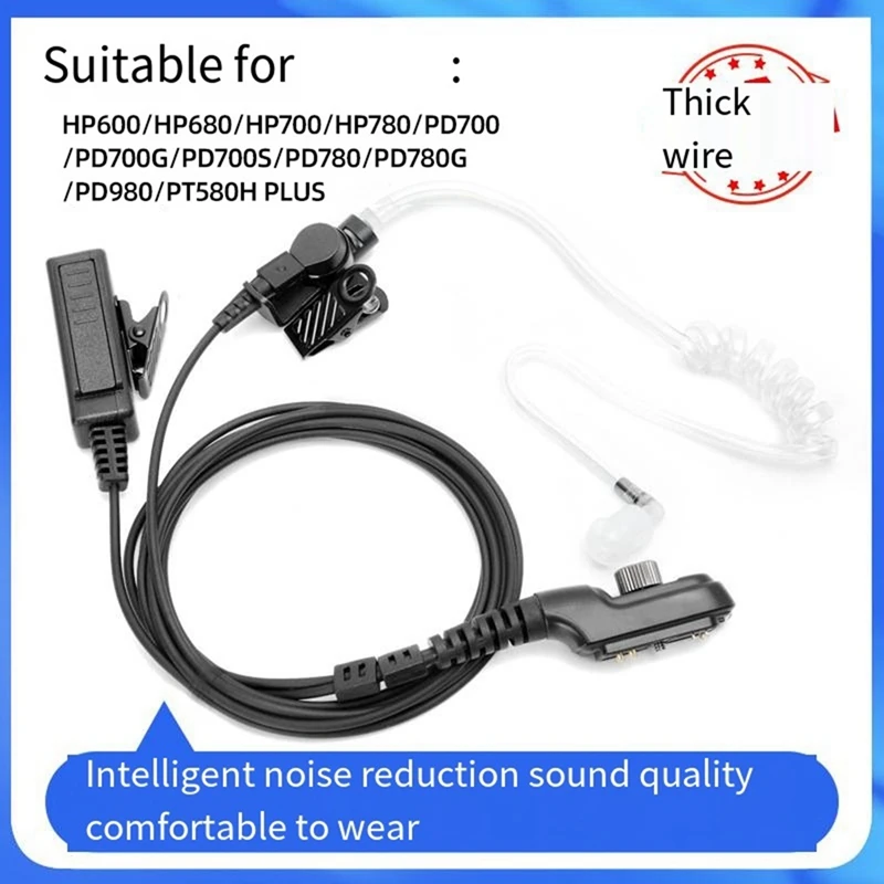ميكروفون سماعة الرأس لـ Hytera PD780 سماعة رأس لجهاز الاتصال الداخلي HP680/PT580 PLUS/PD980 سماعة رأس راديو
