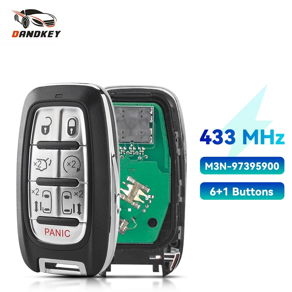 

Dandkey Smart Remote Car Key For Chrysler Pacifica 2017 2018 2019 Voyager 2021 2022 2023 Keyless Entry 433.92MHz M3N-97395900