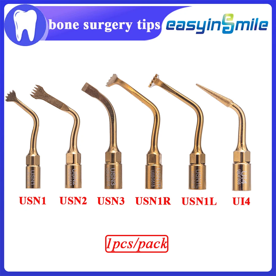 1 Pc Dental Bone Surgery Tips Gold Fit Surgical Mectron WOODPECKER Easyinsmile