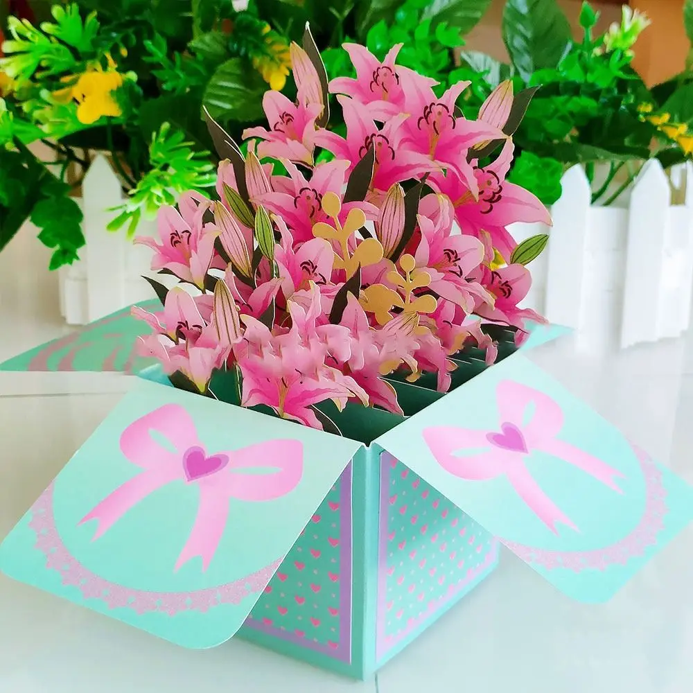 Carte pop-up papillons sur fleurs Carte de vœux fleurs avec enveloppe Carte 3D de Papillons pour Femme, Petite Amie & Mère A utiliser comme carte d'anniversaire, retraite (Le papillon bleu