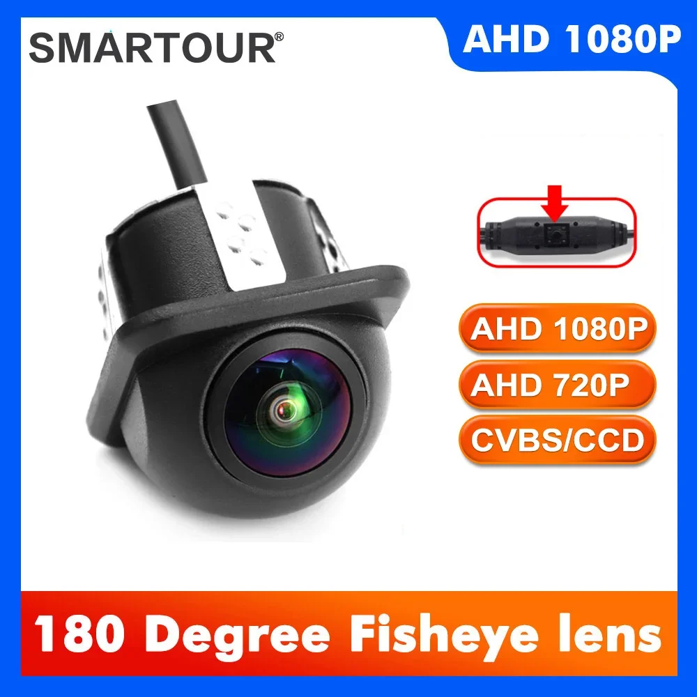 

Smartour AHD 1080P HD Rear View Camera Car Reverse Camera Vehicle Camera Waterproof HD Night Vision Backup Parking Rear View Cam