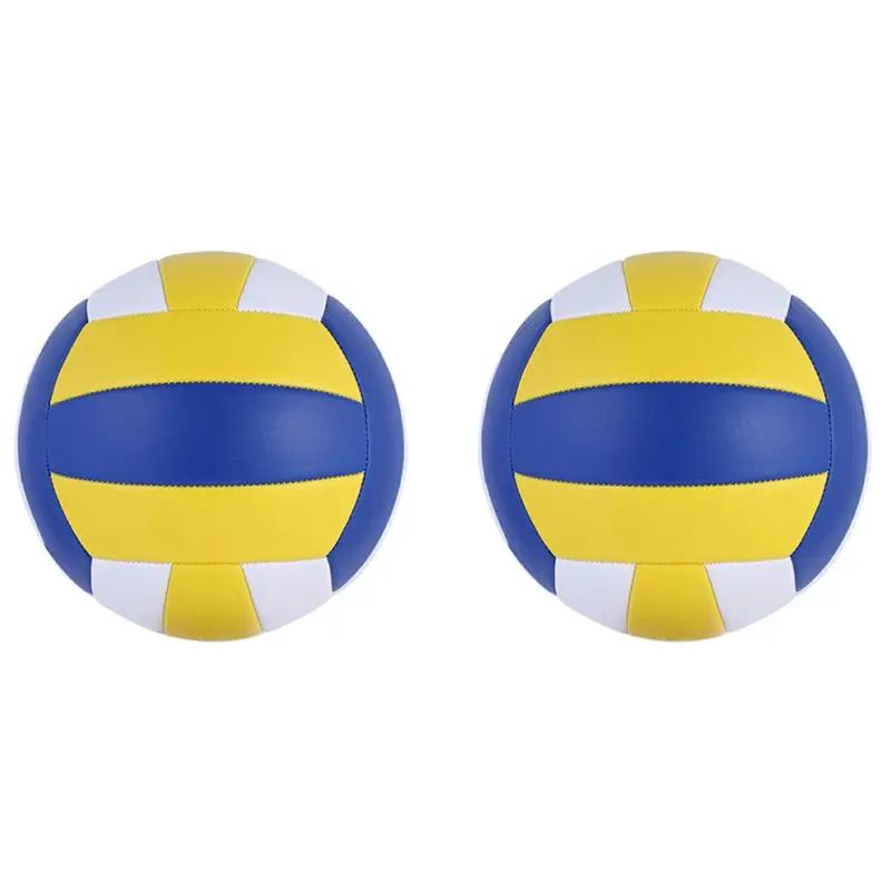 

HOES-2X Soft Press Volleyball PU Leather Match Training Volleyball Adult Kids Beach Game Play Balls For Indoor Outdoor Sports