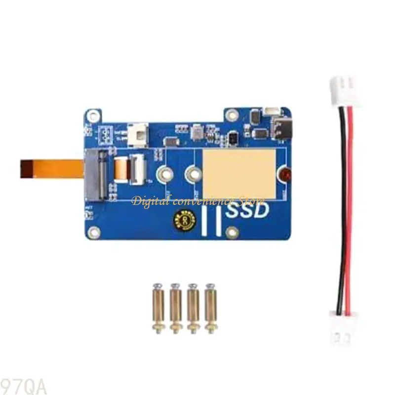 97QA MPS2280P PCIE TO M.2 NVME SSD bo mạch cho RPI 5 với sức mạnh đáng tin cậy