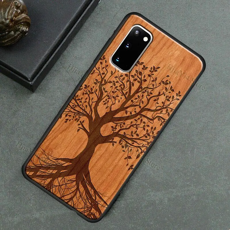Pineapple Compass Camo Wood Case For Samsung Galaxy S20 FE S22 S21 Ultra S8 S9 S10 Note 10 Plus S10e Note 20 Ultra image 4