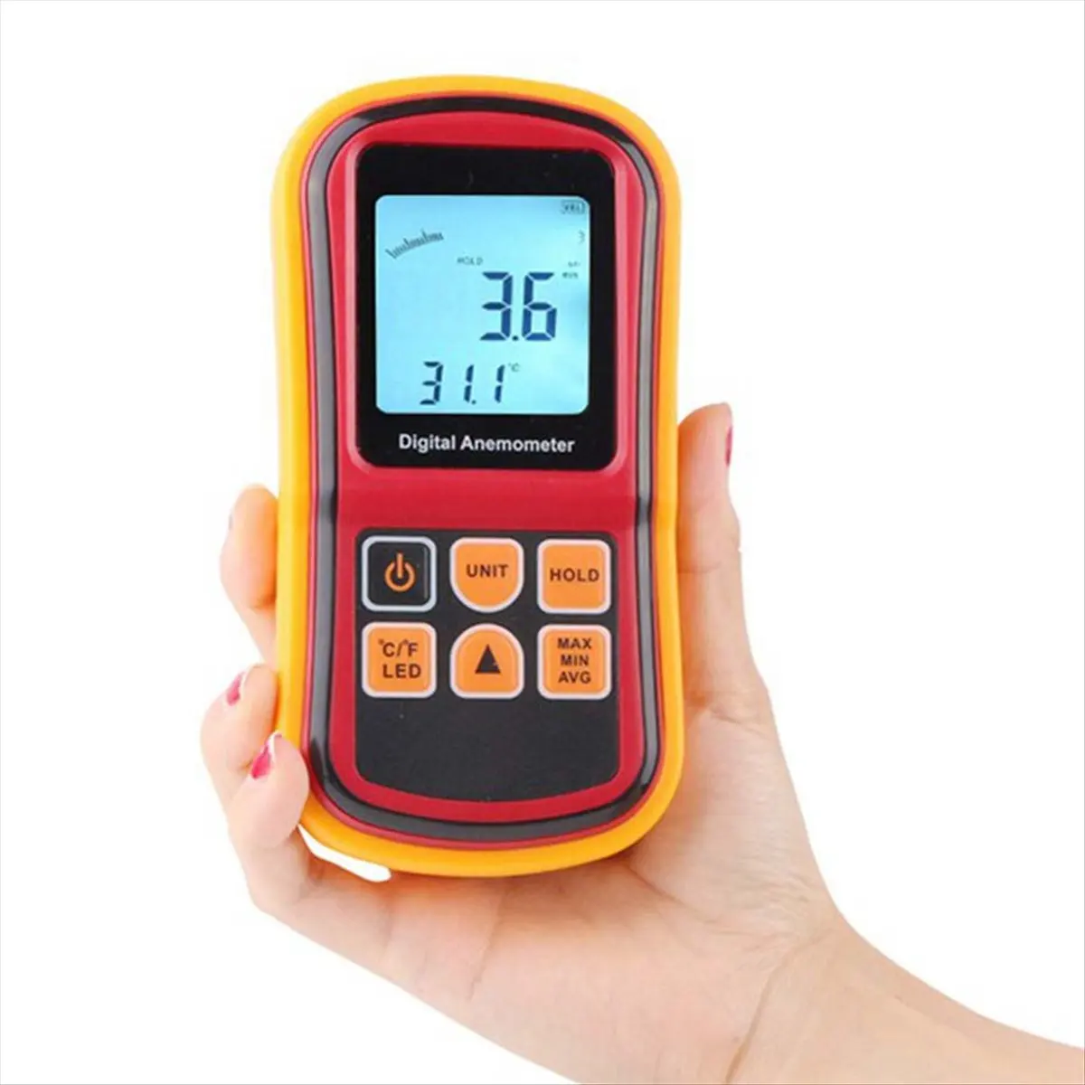 [For Wholesaler]Gm8901 Anemometer Wind Speed Gaugetemperature Measure Digital 45 M/S Thermometer Handheld Measuring Tool
