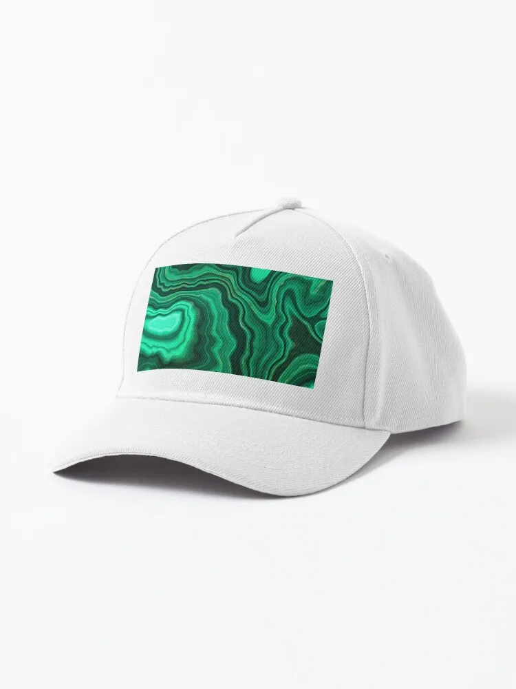 Malachite Green Faux Marble With Gold Veins III Cap For Unisex Adult Outdoor Casual Sun Baseball Caps New Fashion Hat