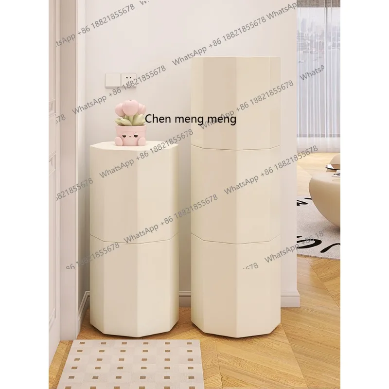 

Cream wind rotating shoe cabinet household ultra-narrow column vertical entry multi-layer intelligent disinfection shoe rack