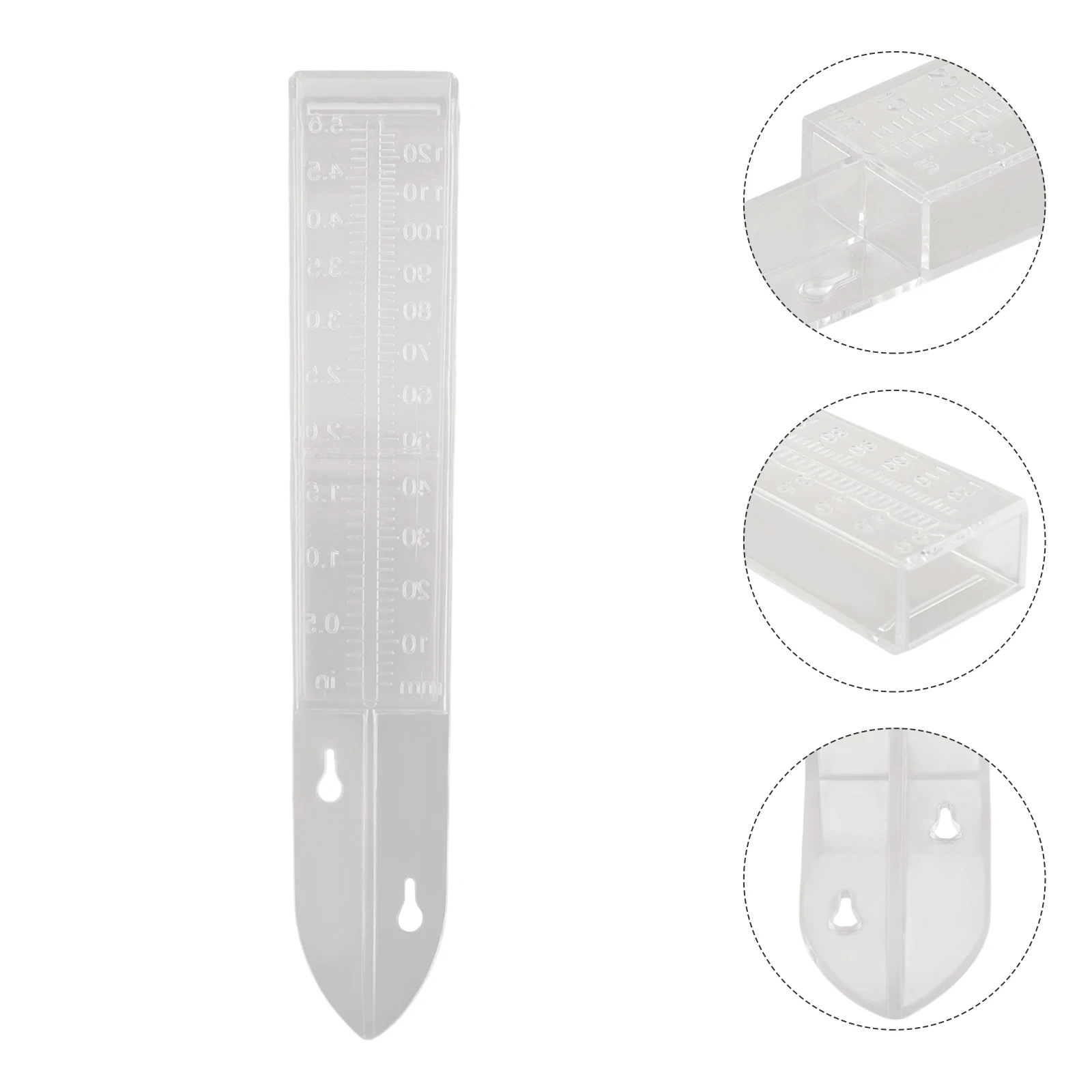 Essential Rainwater Monitoring Tool for Garden Lawns Transparent Plastic Rain Gauge with Easy to Read Markings