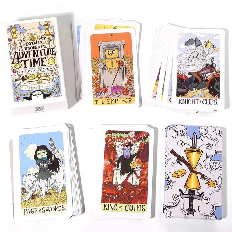 Adventure Time Tarot Deck English Visions Precognition Divination Edition Borad Playing Cards Fun Game for Party Adult Kid Girl