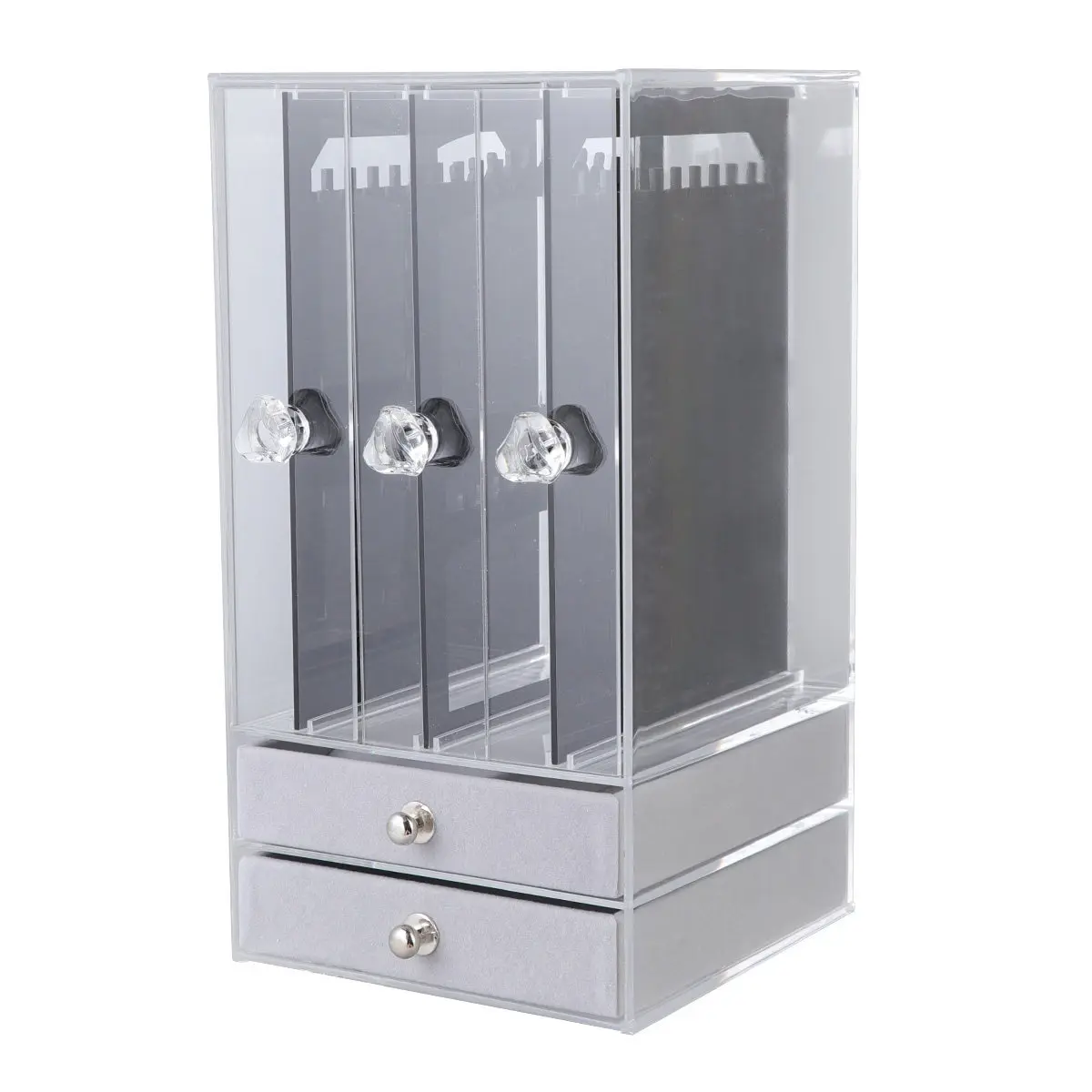 

1Pcs Jewelry Storage Box Transparent Acrylic Jewelry Display Stand Black for Earrings Necklace Bracelet Home Shop Showcase