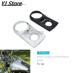 Fit For Harley Softail Fat Boy Lo FLSTFB Deluxe FLSTN Motorcycle Fuel Gas Tank Instrument Panel Console Cover Dash Panel Insert