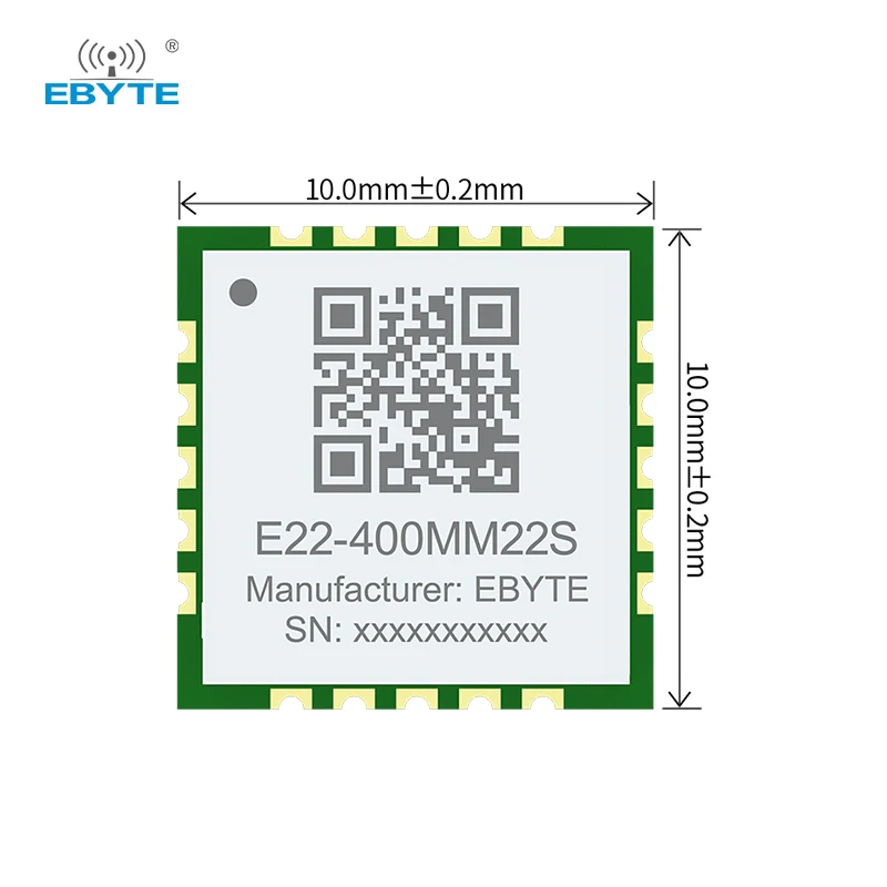 Imagem -02 - Lora Módulo Sx1262 Sx1268 433 470mhz 868 915mhz Ebyte E22400 900 Mm22s Ultra Pequeno Tamanho Smd Baixo Consumo de Energia Buraco Selo