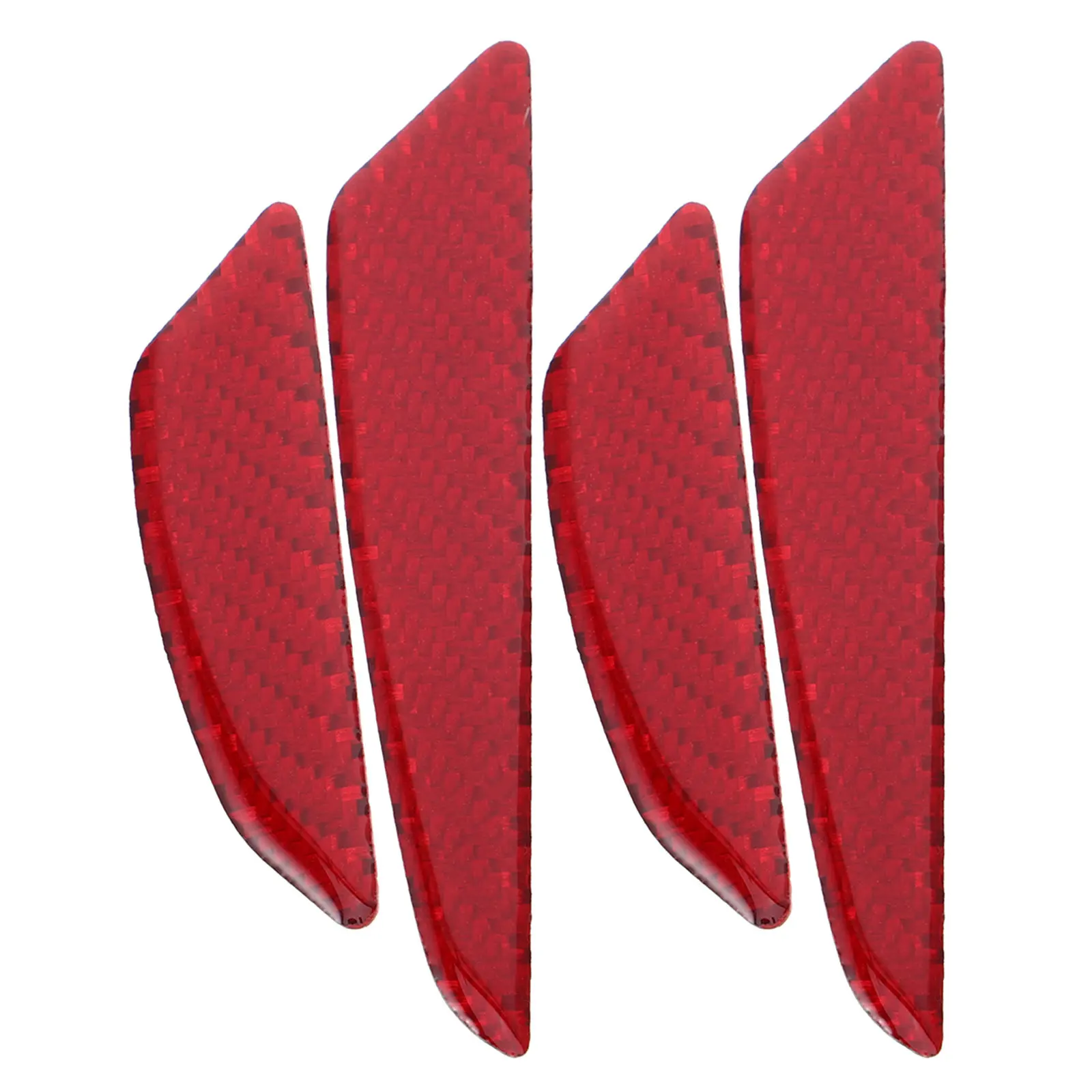4Pcs Car Door Edge Guards Carbon Fiber Universal Anti-Scratch Trim Strips Exterior Door Protection Rear View Mirror Bumper Guard
