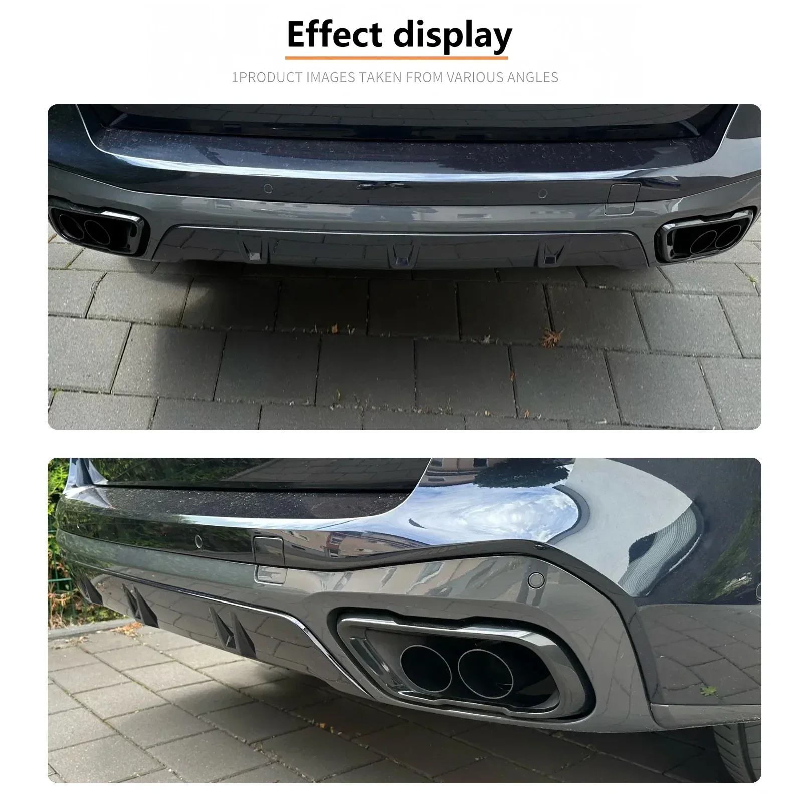 NEW Exhaust tip for  X5 X6 X7 High Quality Stainless Steel Black No Welding Installation 4Outlet Muffler Exhaust Tail Pipe Nozzl