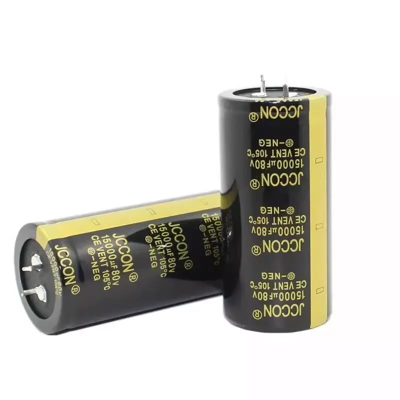 

2pcs 80v/15000uf JCCON Black Gold Audio Amplifier Filter Capacitor 35x70mm