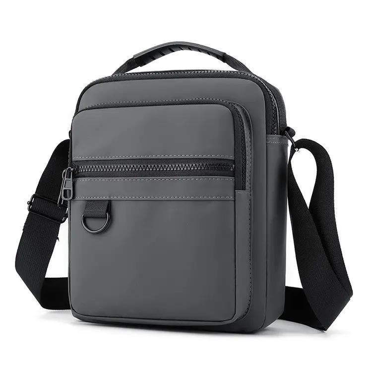 Men's Casual Oxford Cloth Crossbody Bag Backpack Single Shoulder Business Travel Waterproof Bag Macaron Style Soft Nylon Fabric