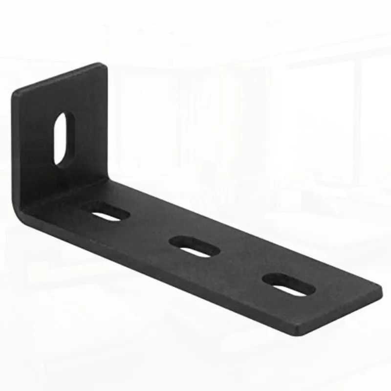 4pcs Heavy Duty Carbon Steel Corner Brace, 8 Gauge Slotted Right Angle Bracket with Pre-drilled Holes for Shelf Furniture