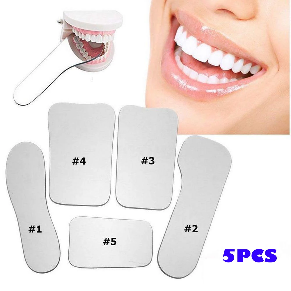 5Pcs/Set  Dental Orthodontic Mirror Photography Double-Sided Tools Glass Material Dentistry Reflector Intra Oral