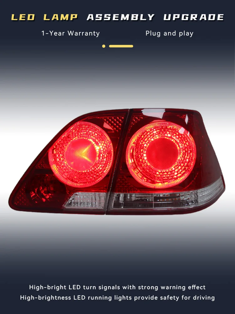 

Car Lights For Toyota Crown Taillight 2003-2009 LED Highlight DRL Reverese Automotive Signal Rear Lamp Dynamic Accessories