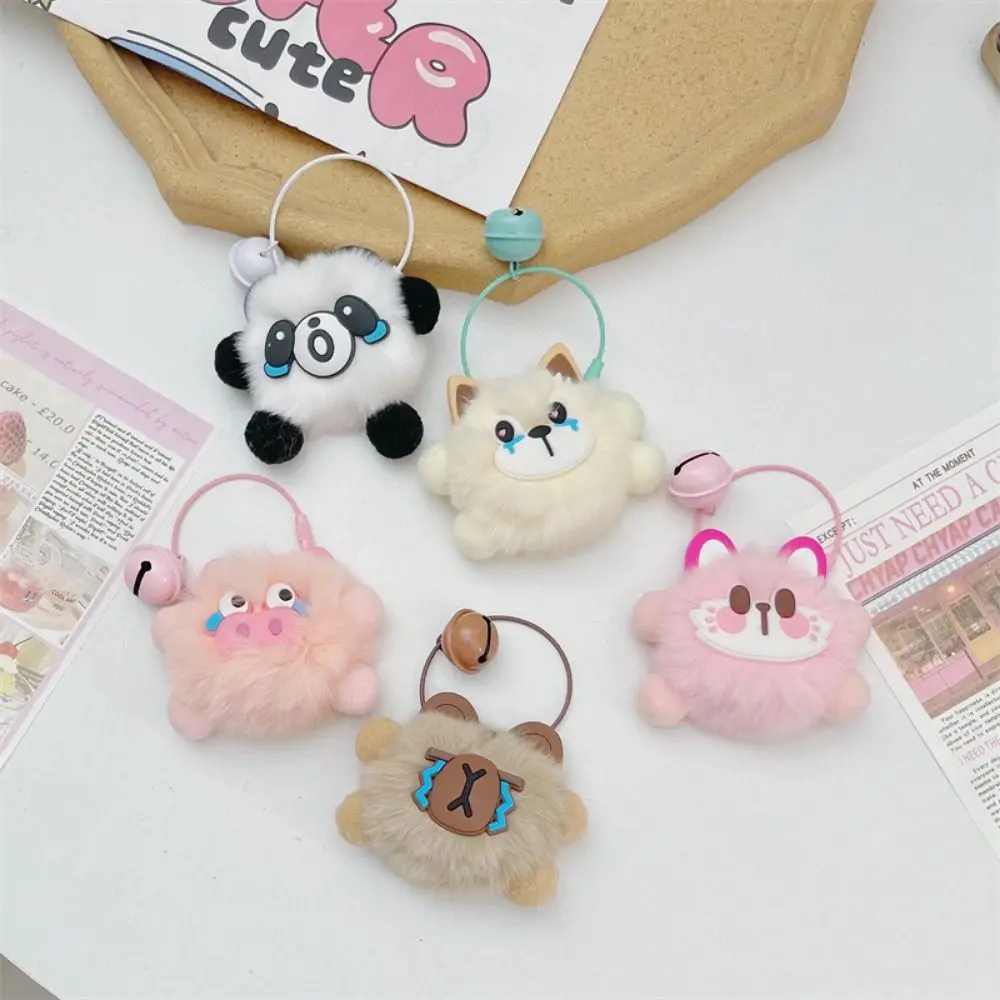 

Fashion Rabbit Fur Capybara Fur Keychain Dog Hairy Bunny Key Ring Panda Alloy Ring Fluffy Capybara Pendant Girls