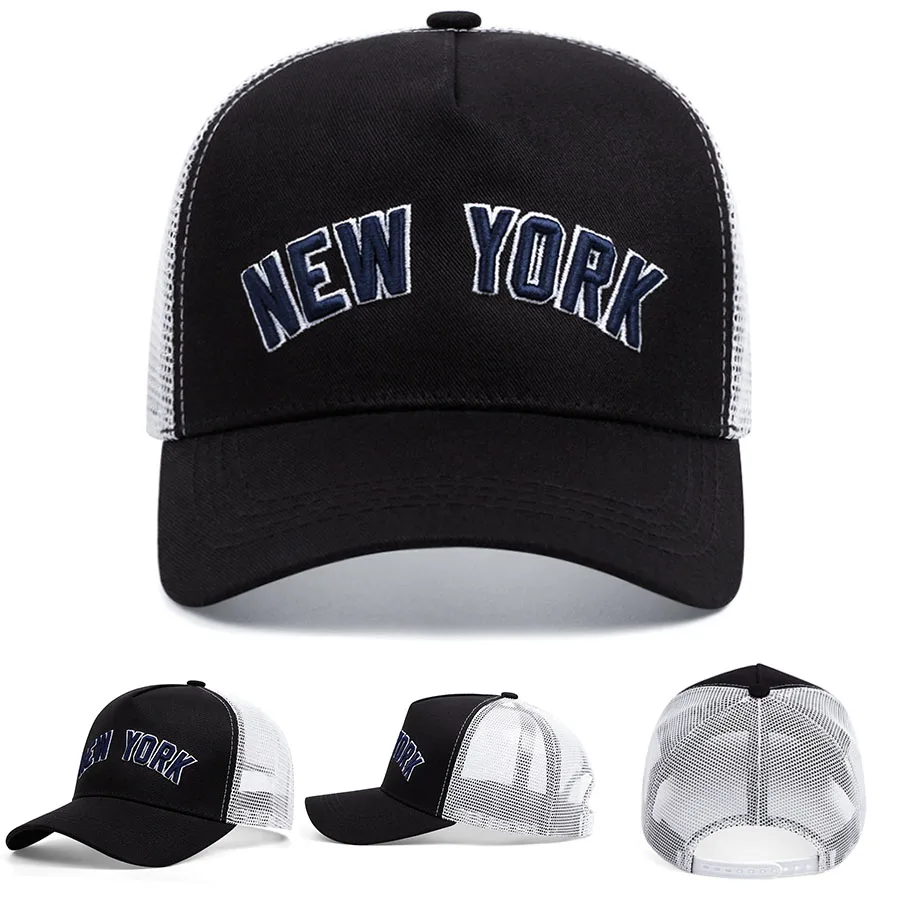 NEW YORK women men outdoors baseball cap Summer shading breathability Hip hop mesh cap trucker hat