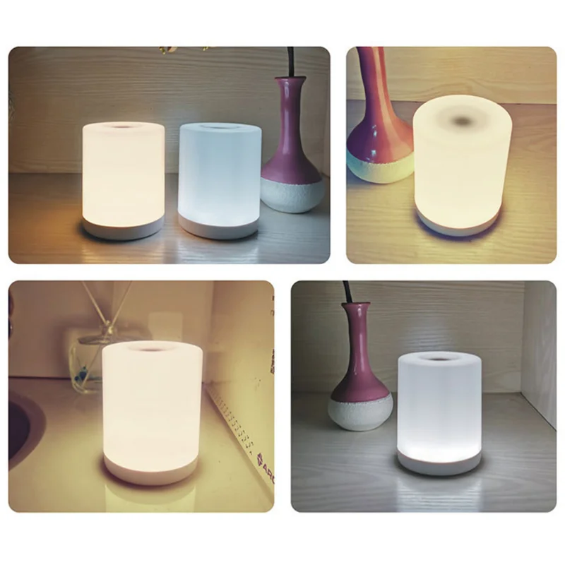 LED Table Lamp USB Rechargeable for Living Room Bedside Remote Control Touch Dimmable Eye Protection Study Night Light