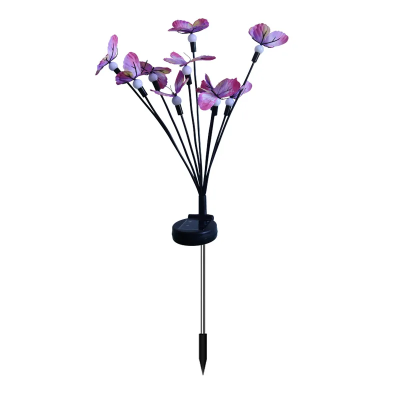 الطاقة الشمسية LED فراشة اليراع ضوء في الهواء الطلق محاكاة فراشة مصباح حديقة حديقة المناظر الطبيعية للماء للمنزل زينة عيد الميلاد