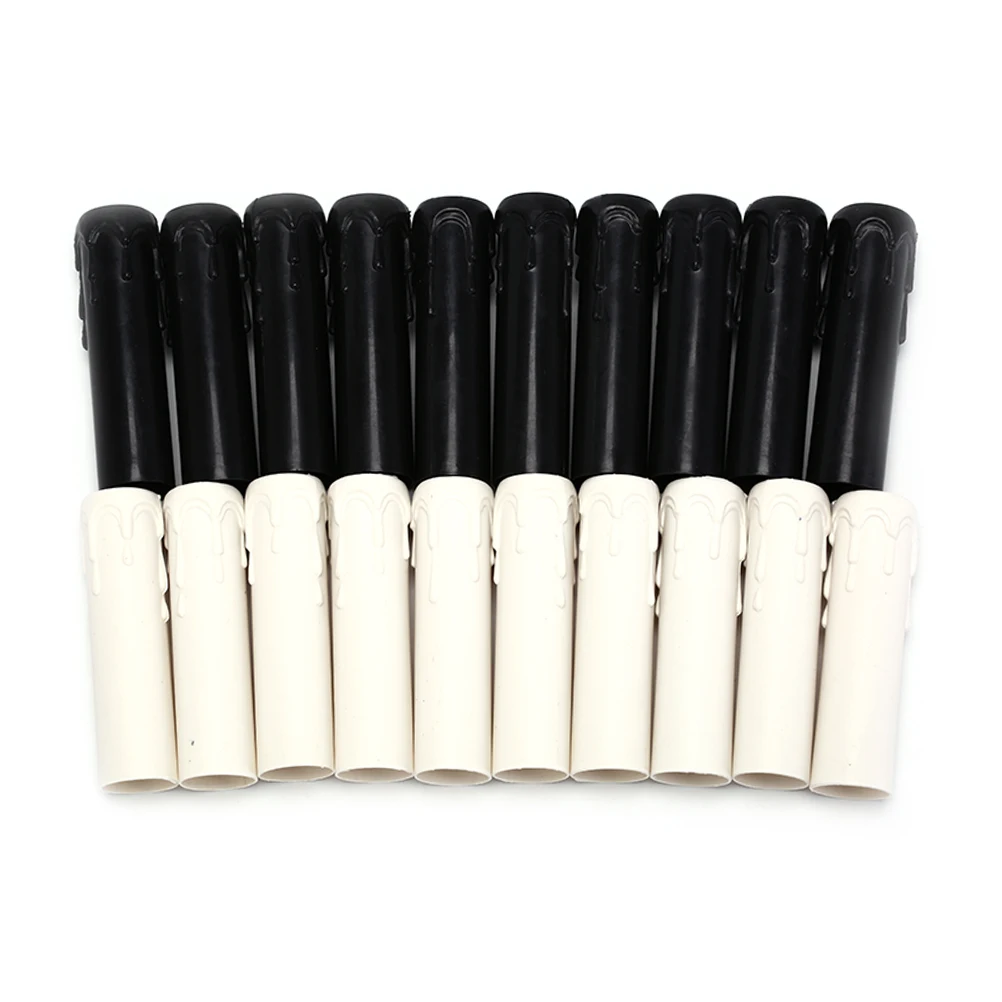 [YU 10Pcs/Lot Sleeve Candle Bulb Base Cover Chandelier Part Candle Tube Table Lamp Base Candle Lamp Holder Tube Candle Lamp Base