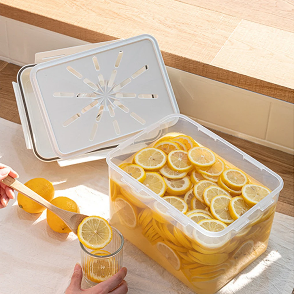 Kimchi-contenedor de almacenamiento de fermento a presión, a prueba de fugas, con placa de prensa, chucrut para viaje, refrigerador, Camping, Picnic doméstico