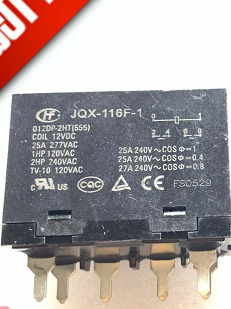 12V Relay JQX-116F-1 012DP-2HT 12VDC 25A 6Pins