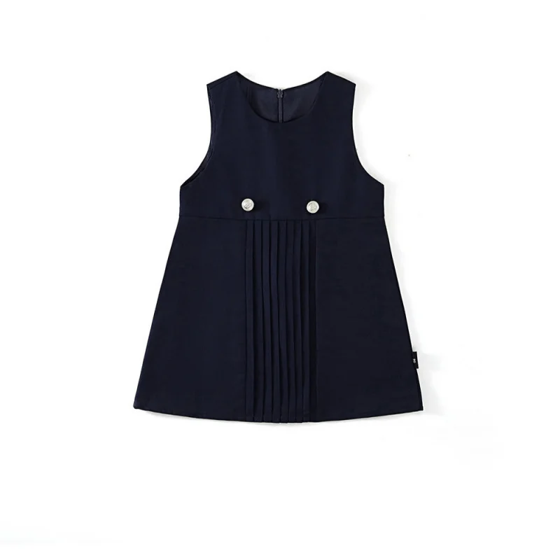 

2026Summer New Girls' Sleeveless Dress College Style Solid Color Dress Wholesale