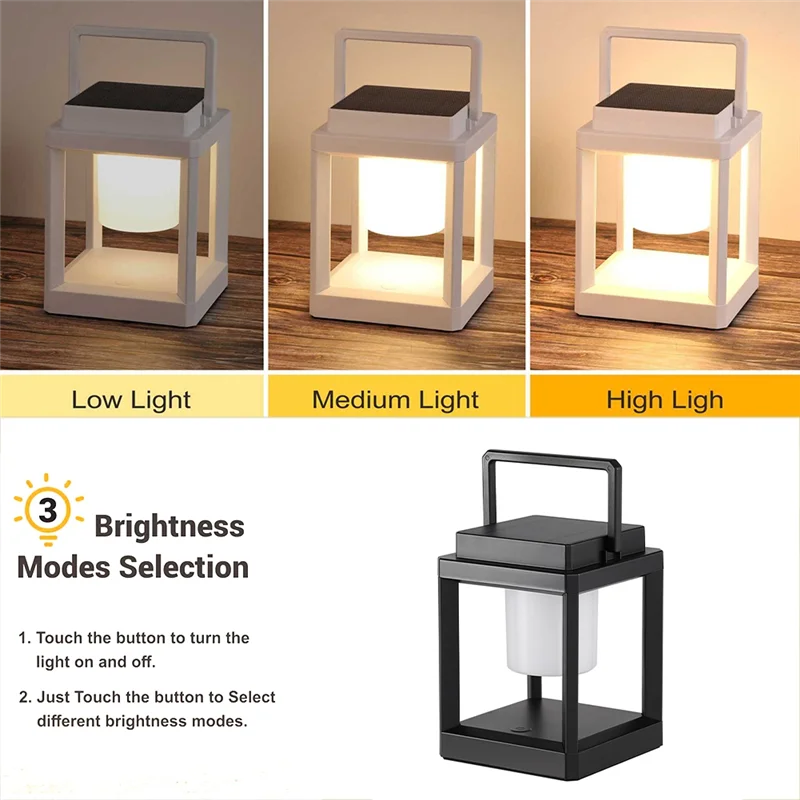 Luce solare esterna USB pieghevole impermeabile lanterna da campeggio luce a led ricaricabile Power Bank lampada solare a led portatile-AT64