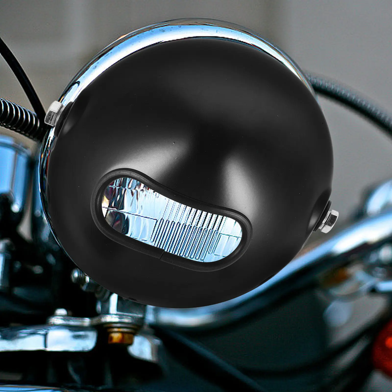 

Motorcycle Passing Light Housing Metal LED Headlight Bracket Fog Light Kit Turn Signal Lights Motorbike Headlight Mount