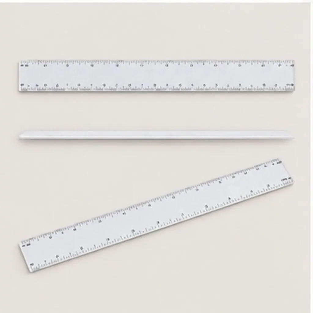 4Pcs 8 Inches Plastic Straight Ruler Dual Measurement Cm Inch Scale Accurate Hard Plastic Measuring Tool for School Office Study