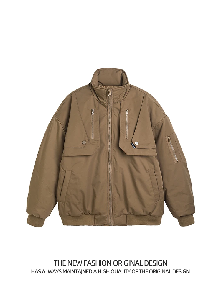 

American Sle Flight Jaet Men's Spring Autumn Loose Casual Letter Embroidery Cool Motorcycle Clothes Stand Collar Coat