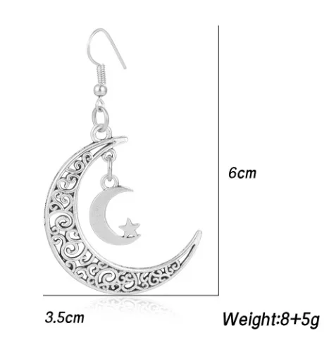 Delysia King  Star and moon earrings