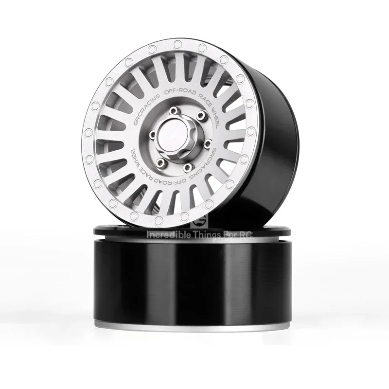 1 Pair 2.2in Metal Tire Beadlock Wheels Hub for 1/10 RC Crawler Car Traxxas Scx10 RR10 VP VS4 TRX6