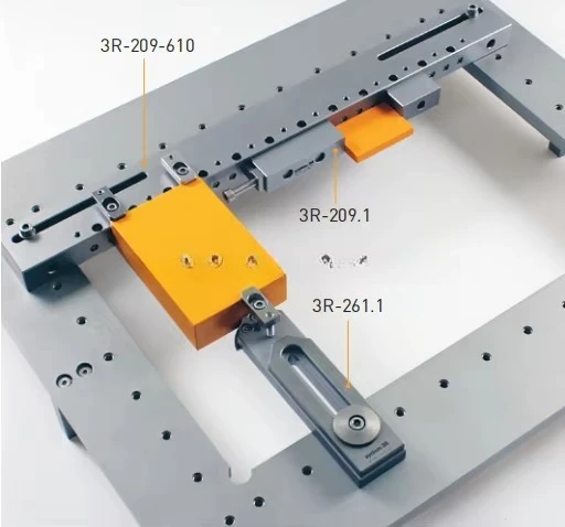 HPEDM WEDM Tooling Precision System 3R-209. Stainless Steel Clamping Ruler with Movable Jaws HE-R06999