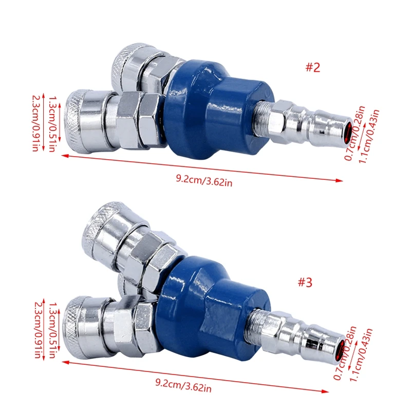 31GJ 2/3 Way Connector Quick Connector Pneumático Compressor ar Splitter mangueira ar