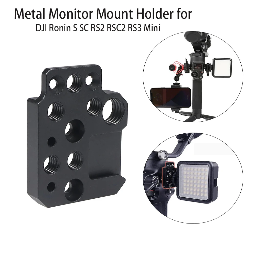 Metal Monitor Mount Holder for DJI Ronin S SC RS2 RSC2 RS3 Mini Gimbal Mounting Plate Extension 1/4\