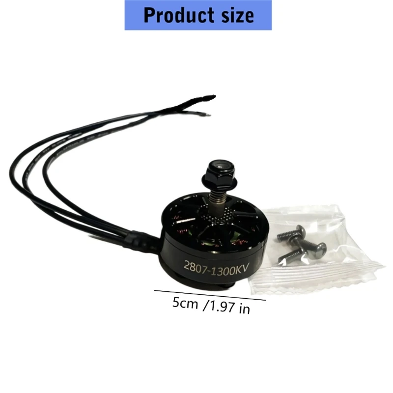 83CF Aerial Upgrade Brushless Motor 2807 1300KV, Metal Housing Power Unit for Smooth Response, Replacement Tasks, and Build
